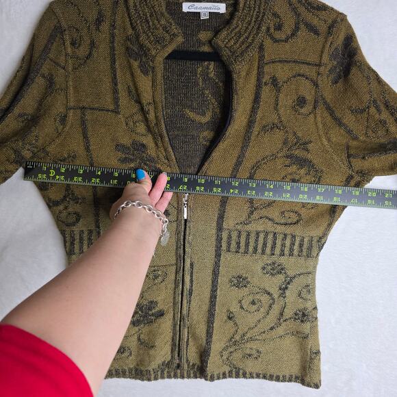 Caamano Embrae Brown 100% Alpaca Sm W Zip Cardigan. Super soft Luxury UniqueRare - Picture 6 of 14